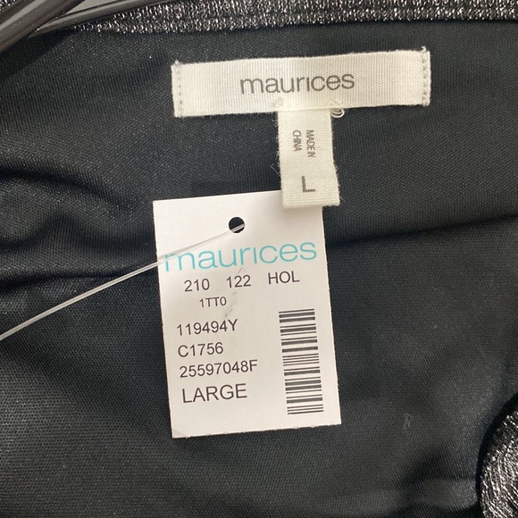 LARGE Black Metallic Wrap Tie Waist Mini Dress - Picture 17 of 17